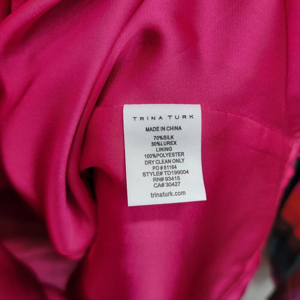 TRINA TURK HITACHI SILK BLEND SHIFT BLEND, SIZE 12 - Picture 5 of 8